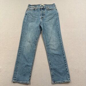 Levi's Jeans Women's 29 Blue Denim High Rise Wedgie Straight Leg Med Wash Retro